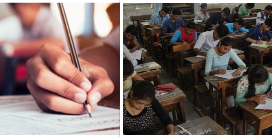 Students sitting in exam